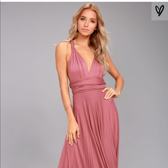 Lulus Dresses & Skirts - NWOT Lulus convertible maxi dress M in dusty pink.